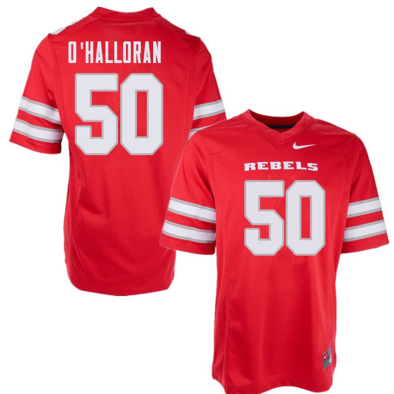 Men's UNLV Rebels #50 Kyler O'Halloran College Football Jerseys Sale-Red